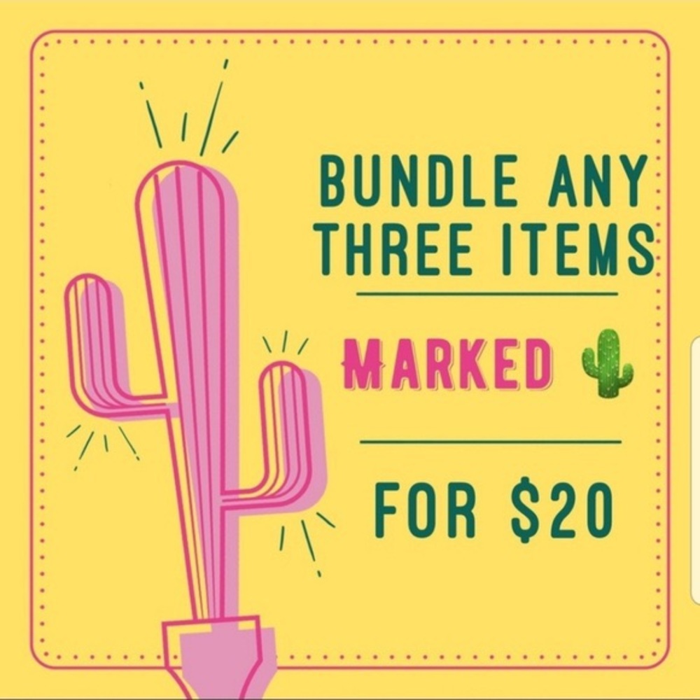items marked with 🌵are 3 items for $20!!